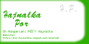 hajnalka por business card